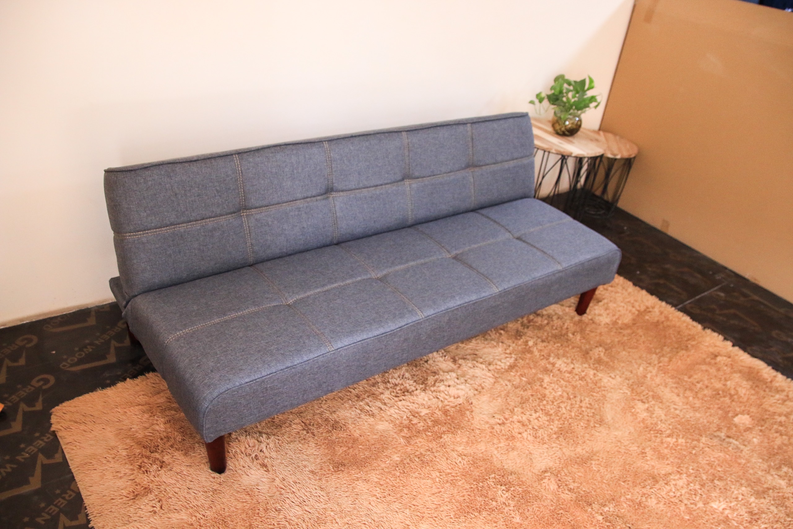 Sofa bed 3 trong 1 Juno sofa chân gỗ màu xám