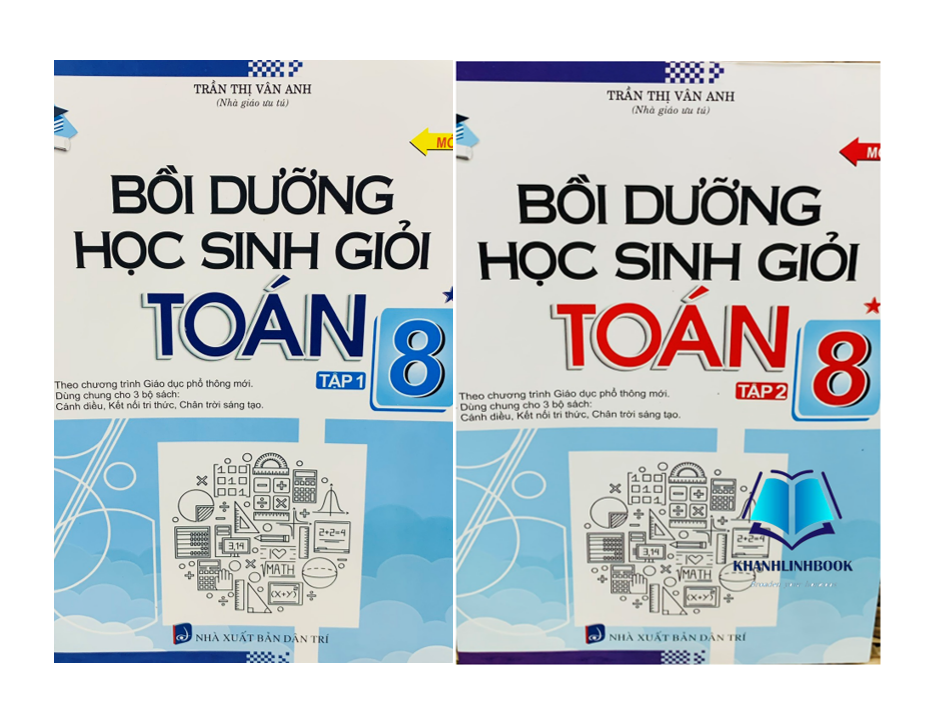 Sách - Combo Bồi dưỡng học sinh giỏi toán 8 - tập 1 + 2