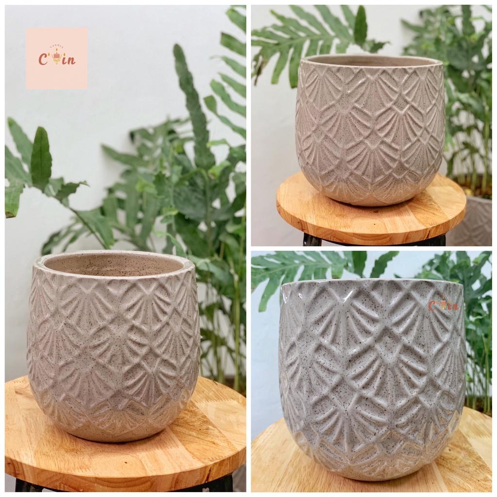 CHẬU CÂY Gabi, Alatic, gáo dừa các size - Chậu hoa Trồng cây Decor Trang Trí - Gốm Xuất Khẩu