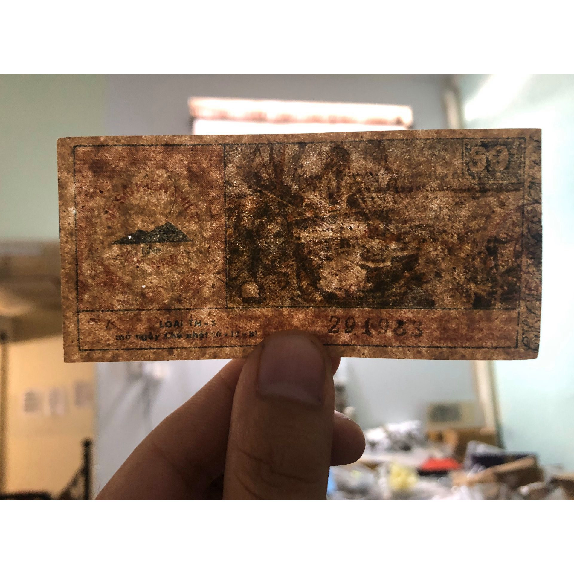 Tờ vé số bao cấp tỉnh Hậu Giang 198x sưu tầm