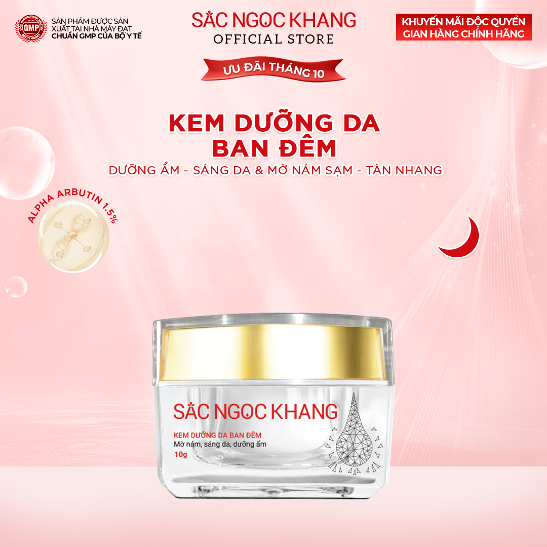 Kem dưỡng ban đêm Sắc Ngọc Khang dưỡng sáng và mờ thâm nám 10g