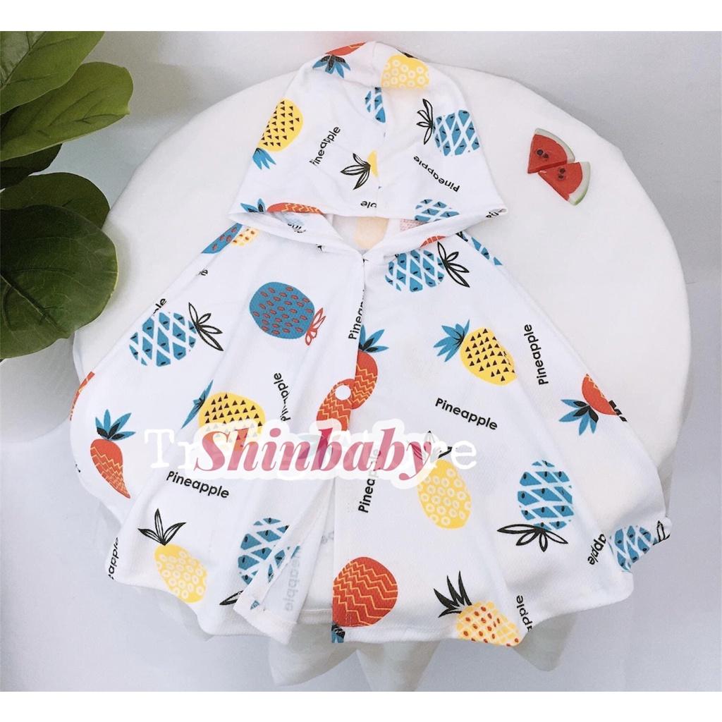 Áo choàng cánh dơi chống nắng, che gió cho bé nhiều hoạ tiết dễ thương chất vải thun cotton mềm mát (3-15kg