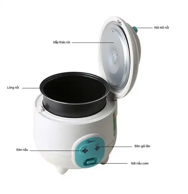 Nồi cơm điện Midea 0.6 lít MR-CM06SB - Hàng chính hãng