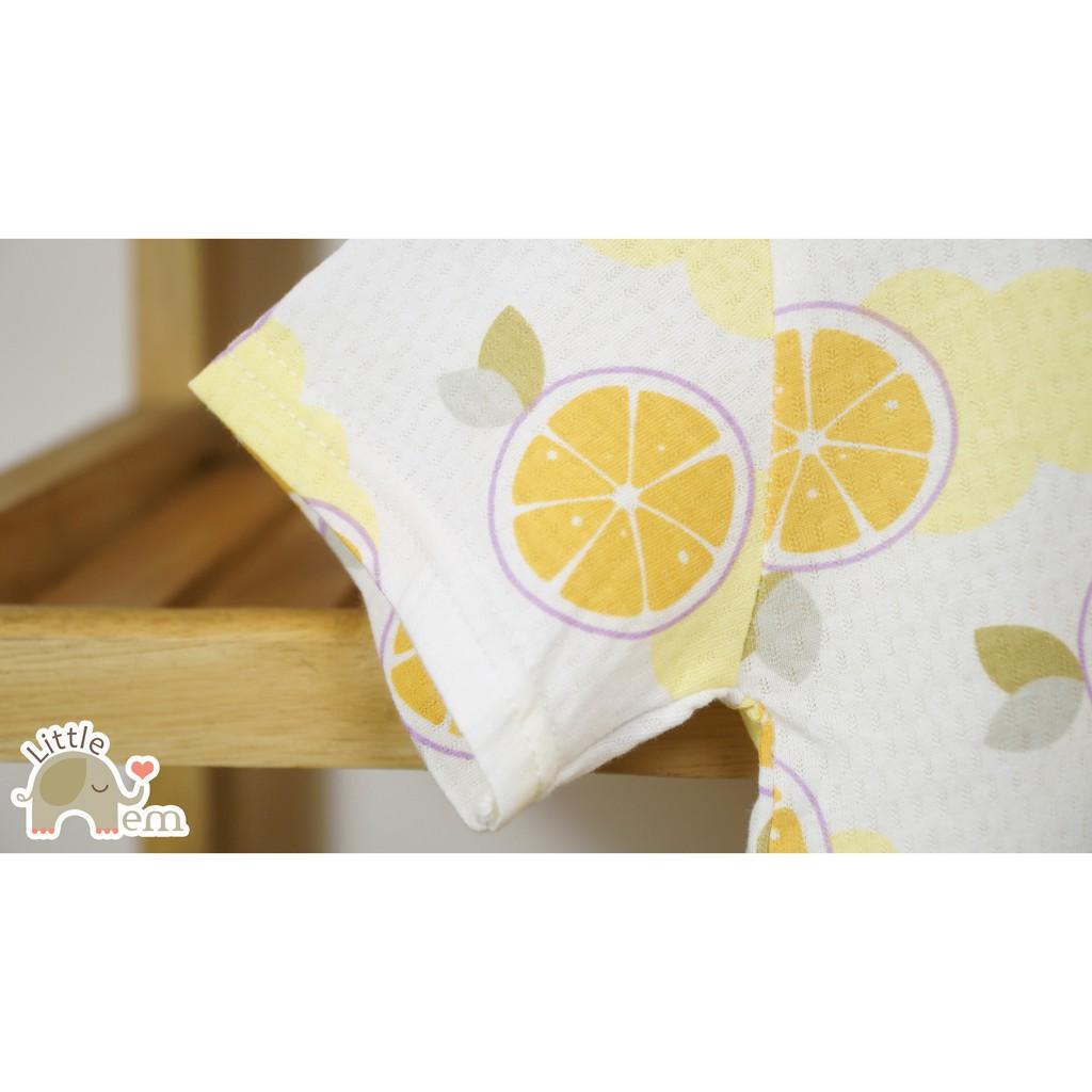 Bộ đồ bé gái Cotton tre cộc tay _ Orange