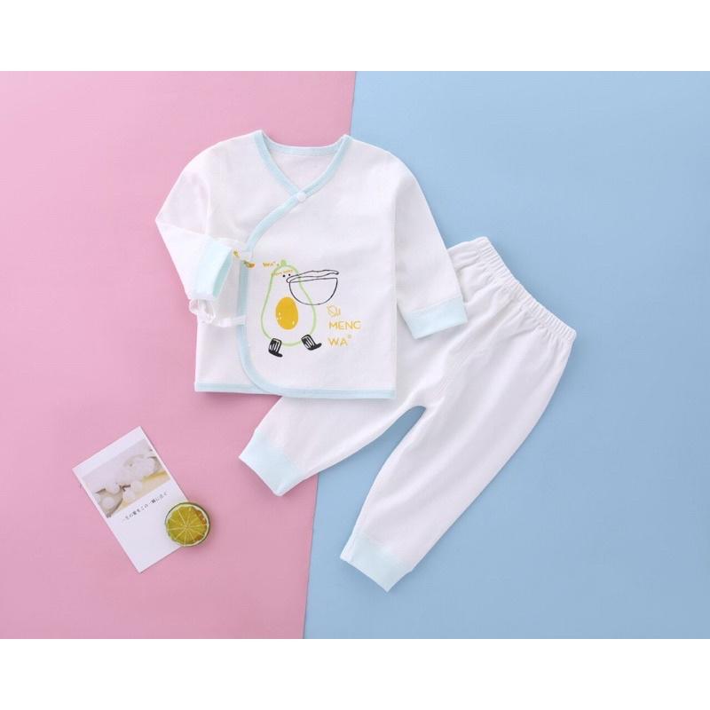 Bộ Đồ Cotton Thun Lạnh Loại 1 Cho Bé 0-2 Tuổi