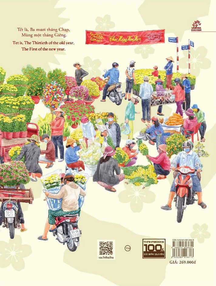 Sách - Tết Ba Miền The Stories of Vietnamese New Year Bilingual book with watercolor illustrations