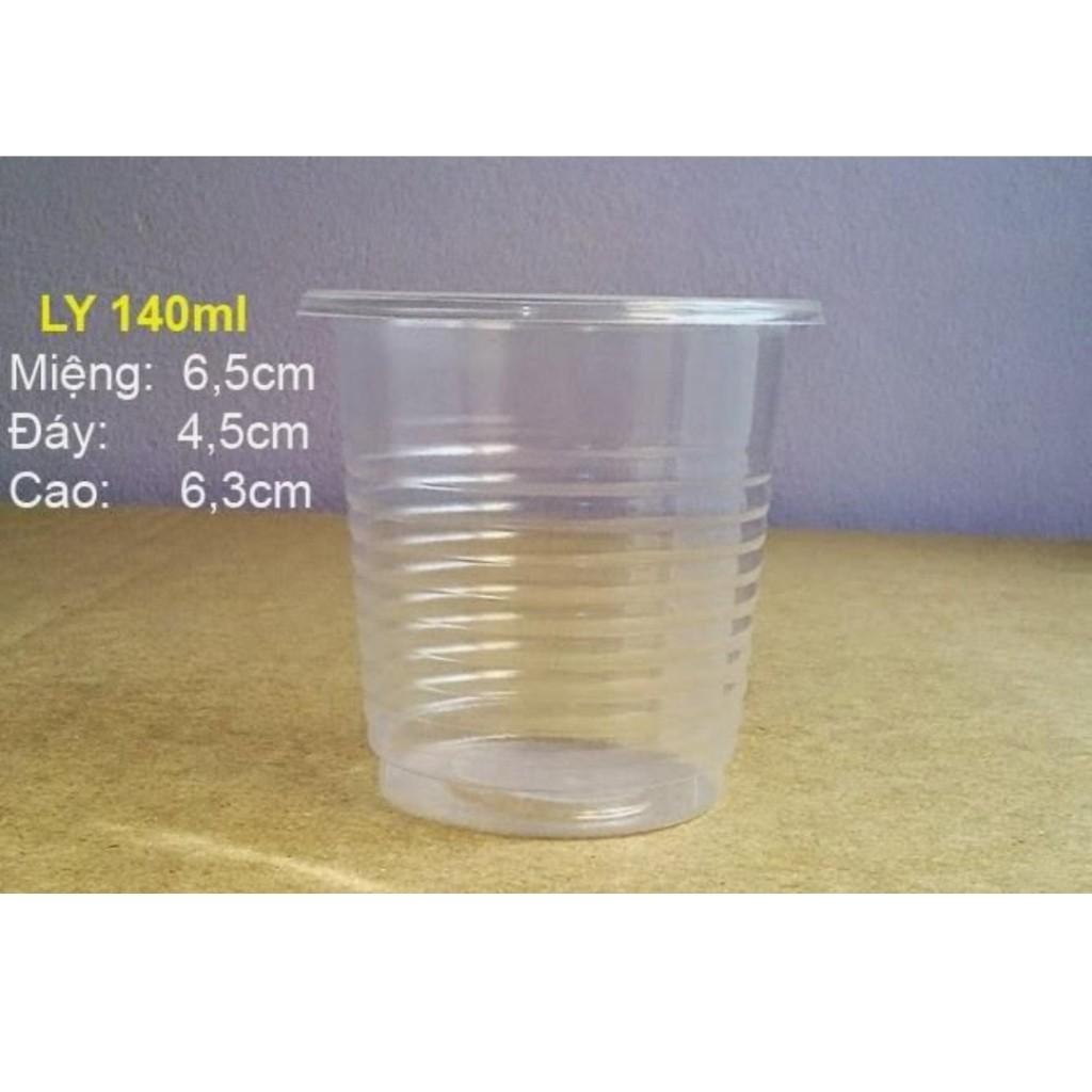 100 cốc nhựa không nắp loại 140ml dùng 1 lần