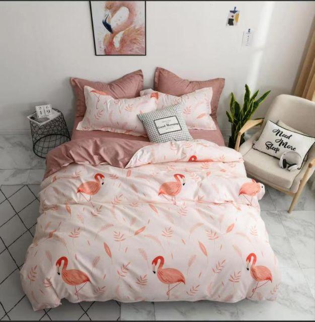 Bộ cotton poly Hạc Hồng