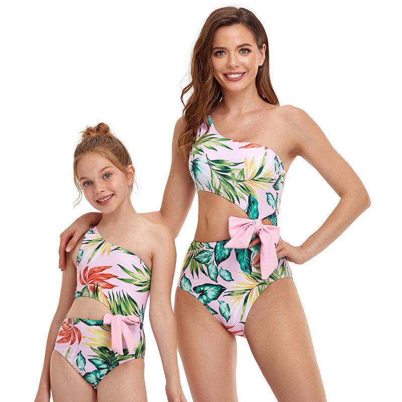 2021 Đầm Mẹ Và Con Gái Bé Áo Tắm Trẻ Em Đồ Bơi Nữ Trẻ Em Cao Cấp BikiniBeach Phù Hợp Với Họ Đồ Tắm