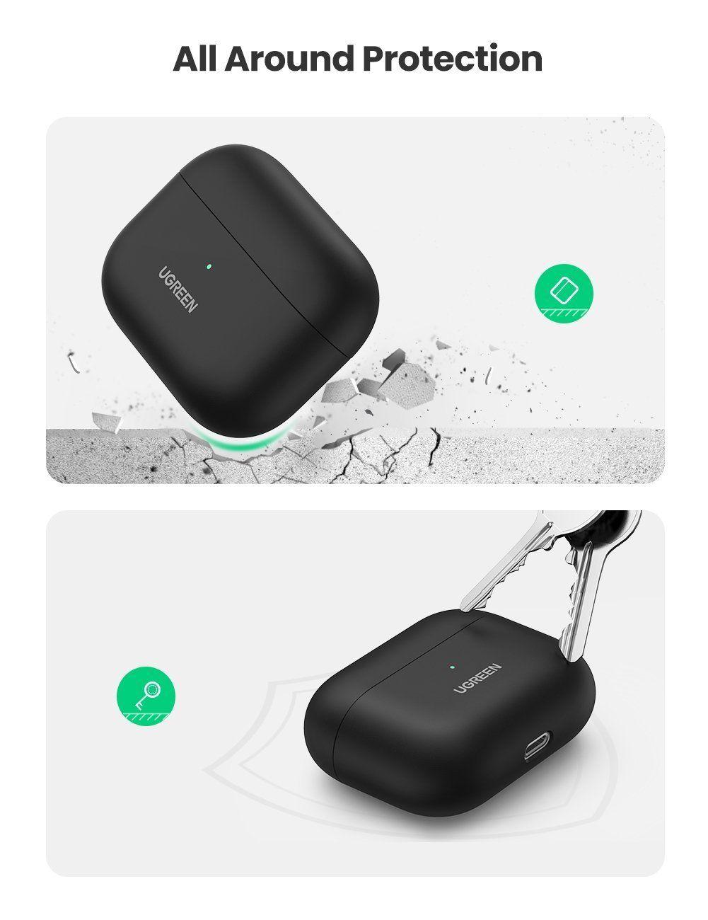 Ugreen UG80513LP324TK Airpods Pro hộp đựng tai nghe màu đen - HÀNG CHÍNH HÃNG