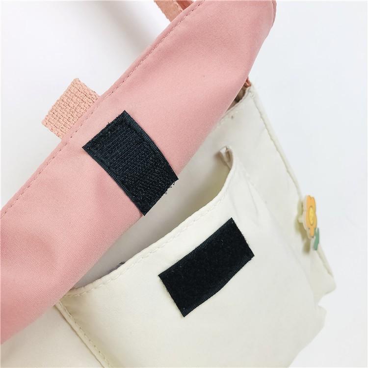 Túi tote vải canvas đeo chéo balo cute dễ thương tặng huy hiệu thích hợp đi học đi chơi TV002