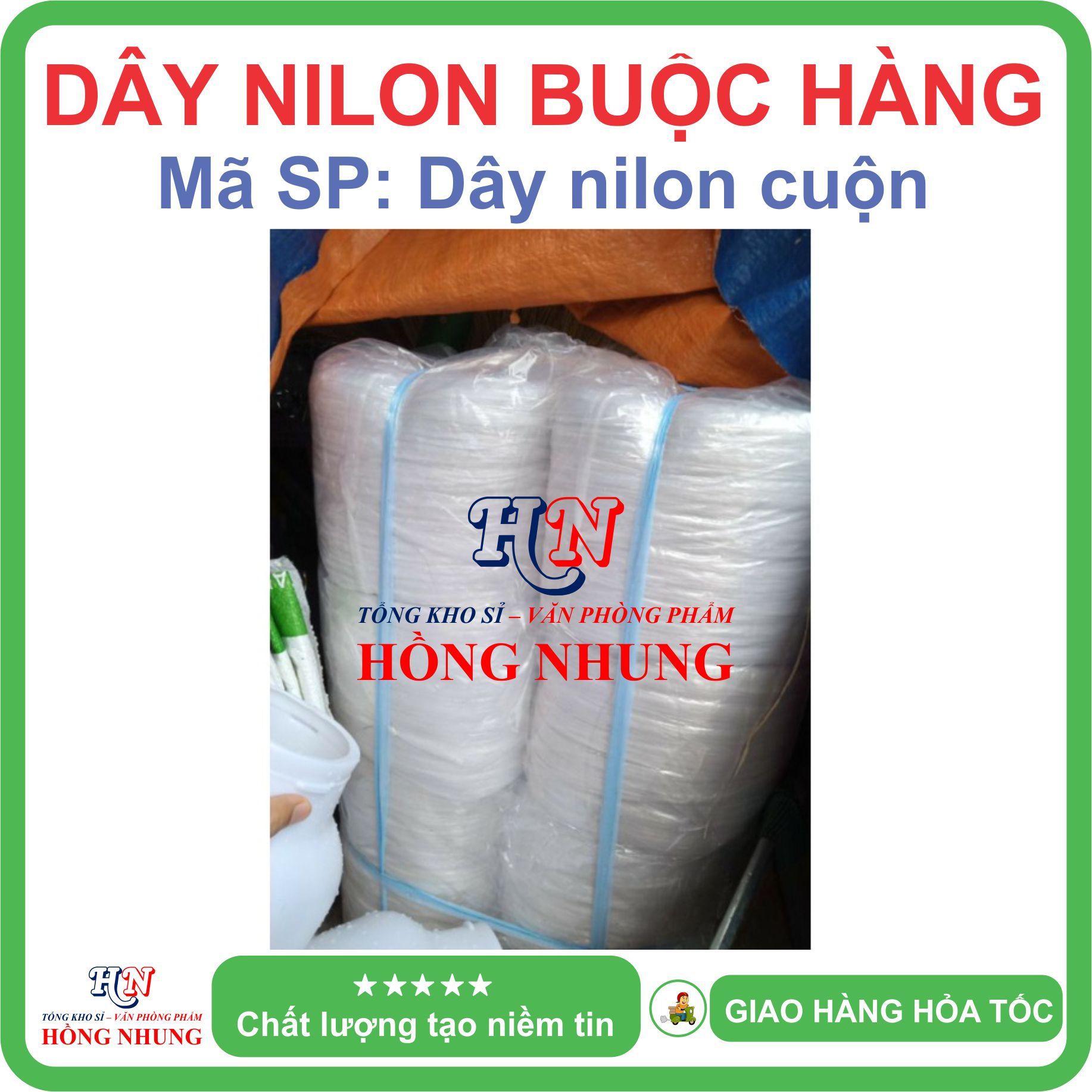 Cuộn 450 gram Dây nilon buộc hàng - Đóng gói hàng hóa chắc chắn và tiết kiệm