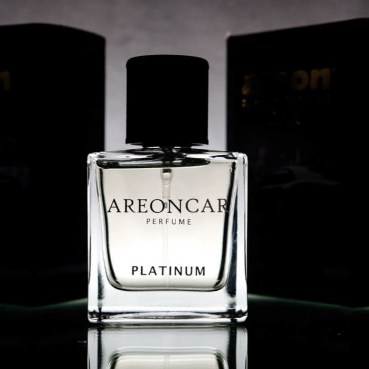 Nước Hoa Ô Tô AREON Car Platinum Perfume 50ml - NHẬP KHẨU BULGARIA - TẶNG Lá Thơm AREON Gold Amber - Hàng Chính Hãng