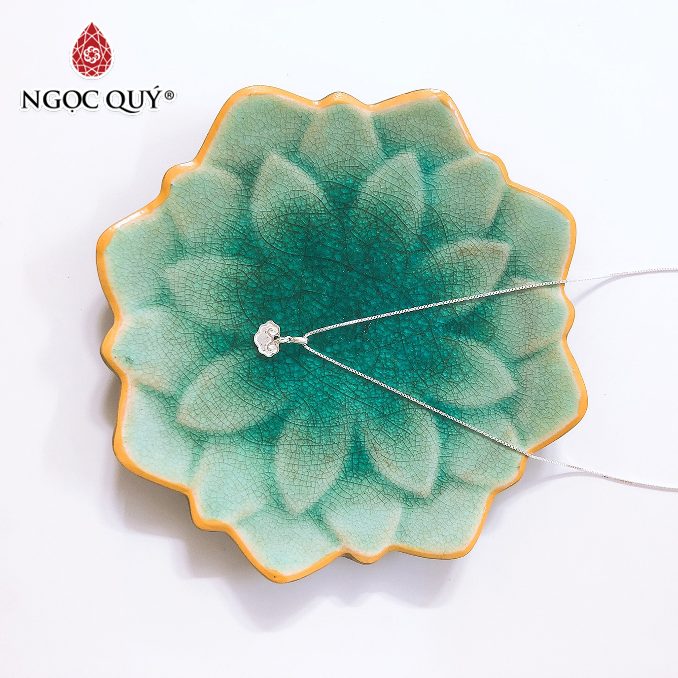 Dây chuyền bạc mặt khóa như ý - Ngọc Quý Gemstones
