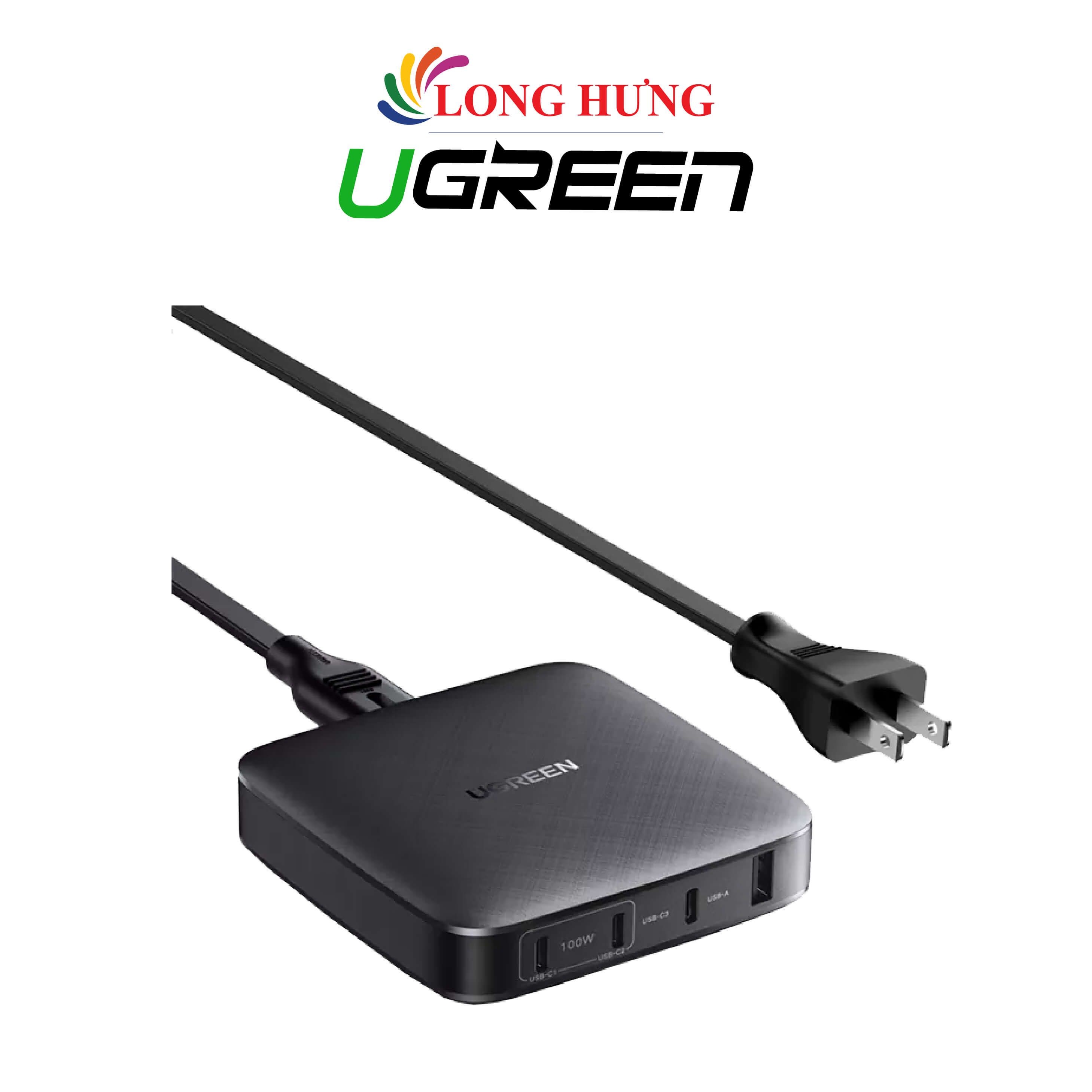 Sạc đa cổng Ugreen Desktop Fast Charger 1USB 3Type-C 100W QC 4+ PD 3.0 CD226 - Hàng chính hãng