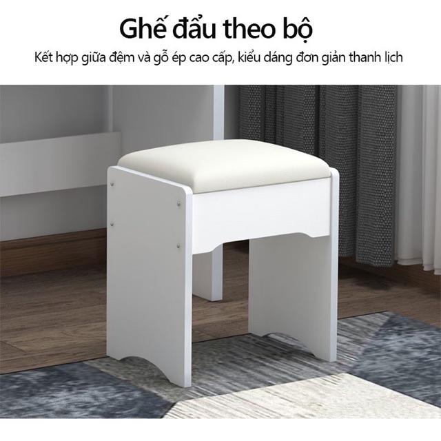 Bàn trang điểm bán phấn đa chức năng kết hợp kệ đồ giá đồ tiện lợi cao cấp siêu xinh BAH030