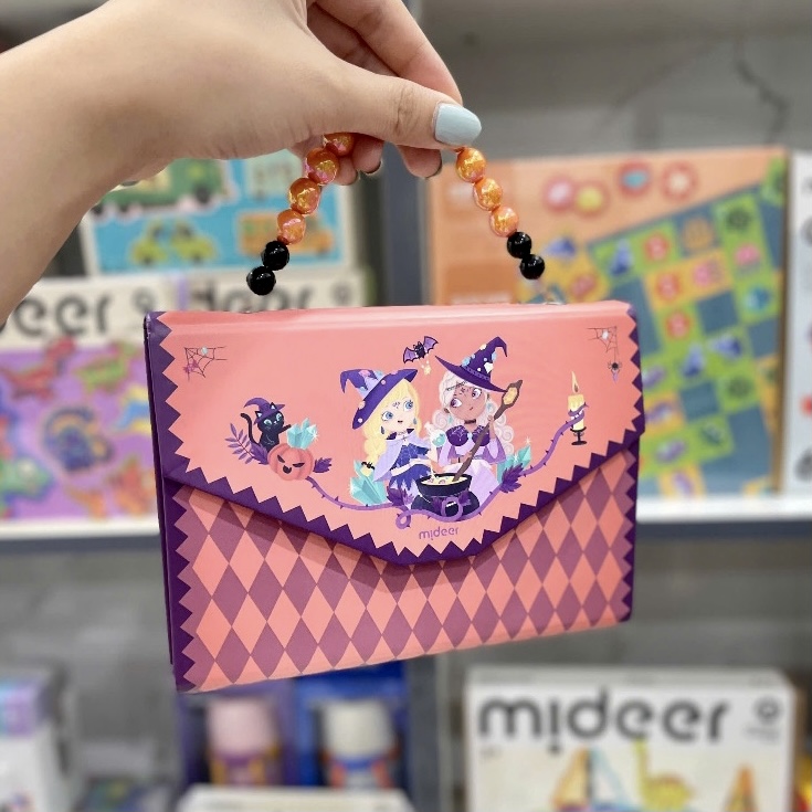Đồ chơi Halloween - Hình xăm, hình nail dán móng tay phát quang cho bé Mideer - Halloween Dress Up Sticker Pack