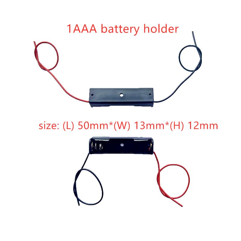 5 CHIẾC Khe Cắm 1/2/3/4 Hộp Pin AAA Hộp Pin Hộp Đựng Pin AAA Có Dây Dẫn Với 1 2 3 4 Khe Cắm AAA thả Màu sắc: 3AAA 10 CHIẾC
