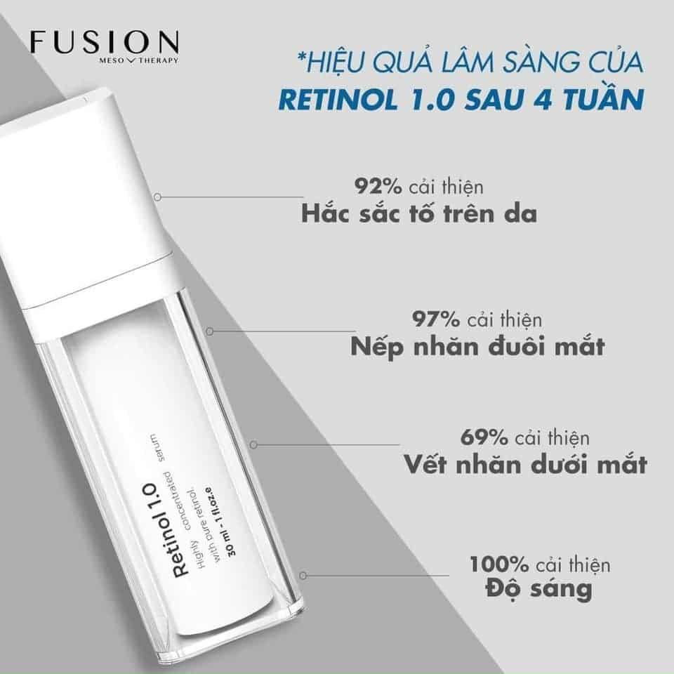 Tinh chất chống lão hóa sáng da ngừa mụn Fusion Retinol 1.0 30ml