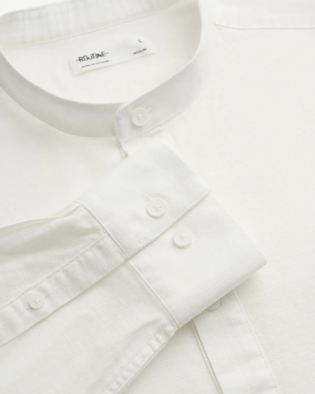 Áo sơ mi nam trụ giữa vải linen Form Regular - ROUTINE 10S26SHL007
