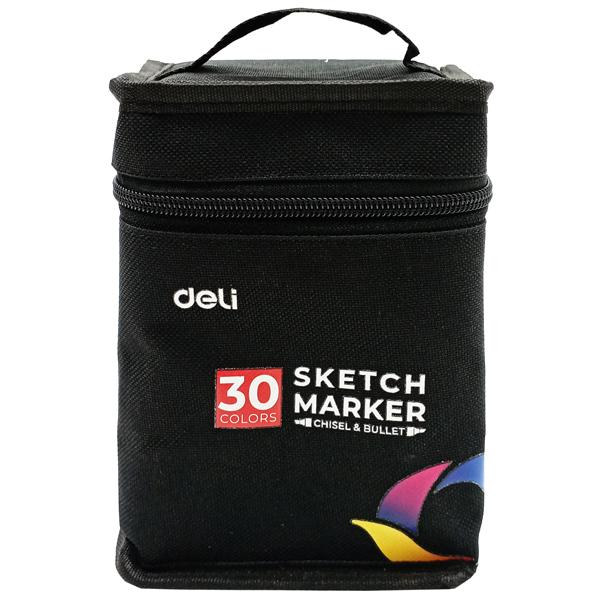 Túi 30 Bút Dạ Màu Sketch Marker - Deli E70806-30