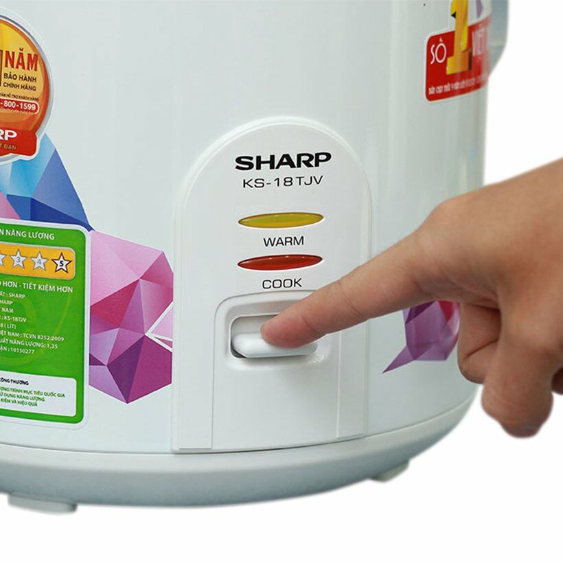 Nồi cơm điện nắp gài Sharp KS-18TJV 1,8L - Hàng Chính Hãng