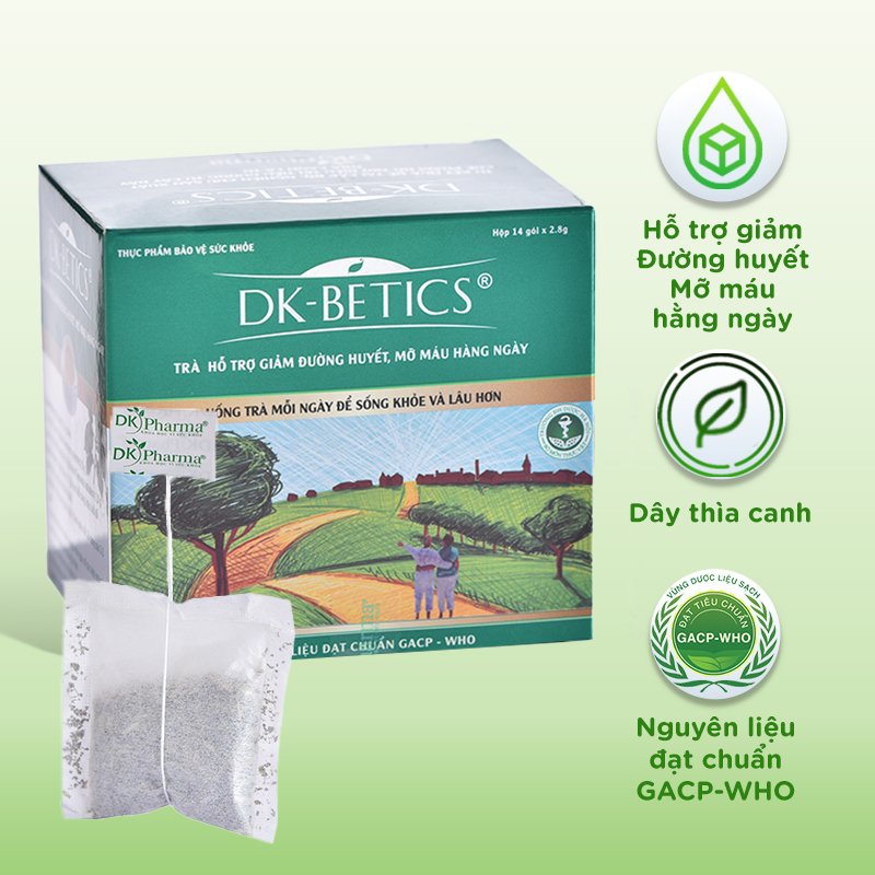 Trà túi lọc hỗ trợ giảm và ổn định đường huyết DK Pharma DK Betics 14 gói