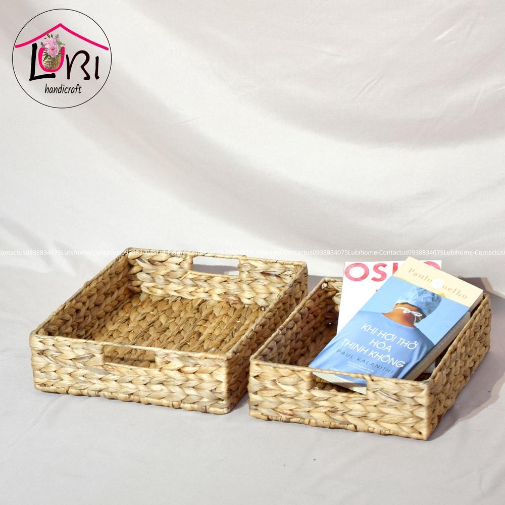 Khay đựng đồ văn phòng lục bình - sang trọng