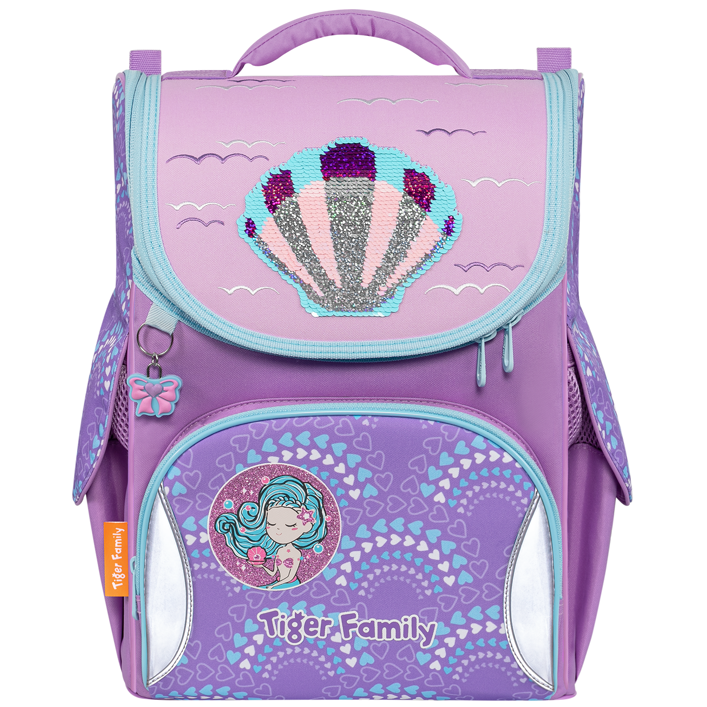 Cặp Chống Gù Nature Quest Schoolbag Pro - Lilac Beach - Sequins - Tiger Family TGNQ-088A