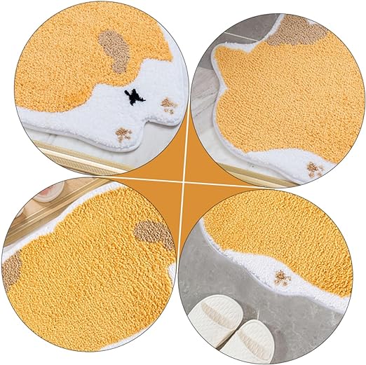 Thảm Chùi Chân Lông Xù Chống Trượt, Chó Shiba, Siêu Mềm Mại, Sang Trọng Dùng Để Chùi Chân Trước Nhà Tắm Và Cửa Ra Vào
