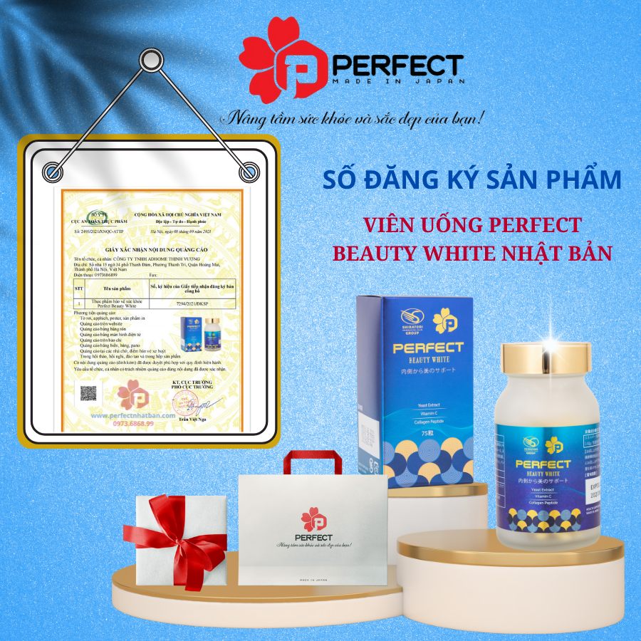 Trắng da Perfect Beauty White :THỰC PHẨM BẢO VỆ SỨC KHỎE