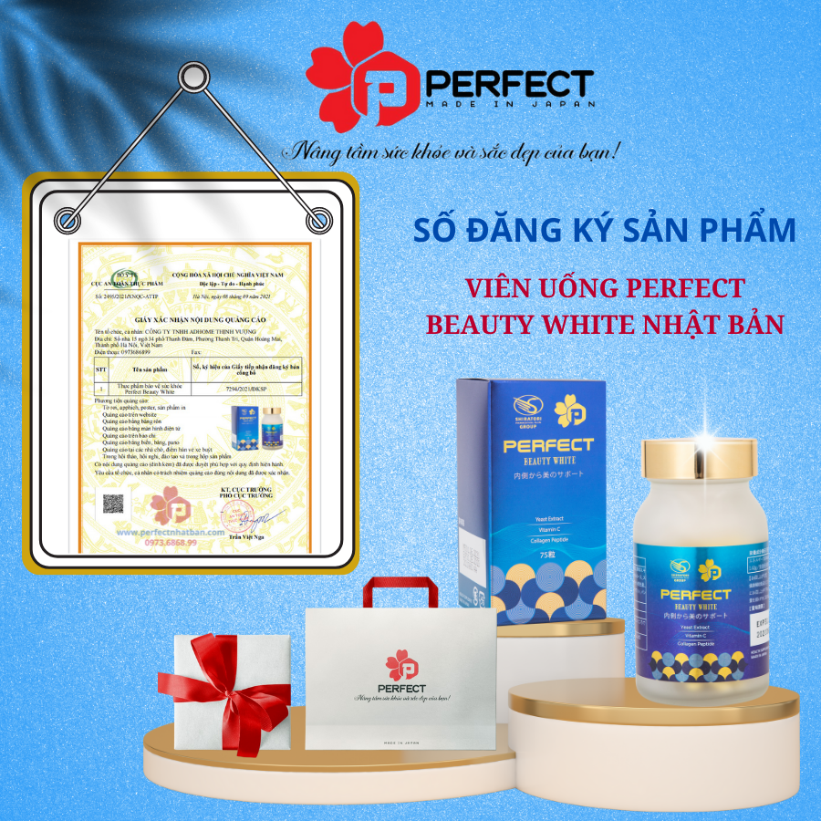 Trắng da Perfect Beauty White :THỰC PHẨM BẢO VỆ SỨC KHỎE 