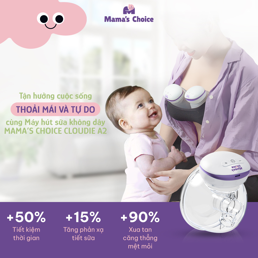 Combo Hút Sữa Tự Do, Máy Hút Sữa Không Dây và Áo Lót Ngực 3in1 Mama's Choice, Nuôi Con Thảnh Thơi Mẹ Tự Tin Dáng Xinh