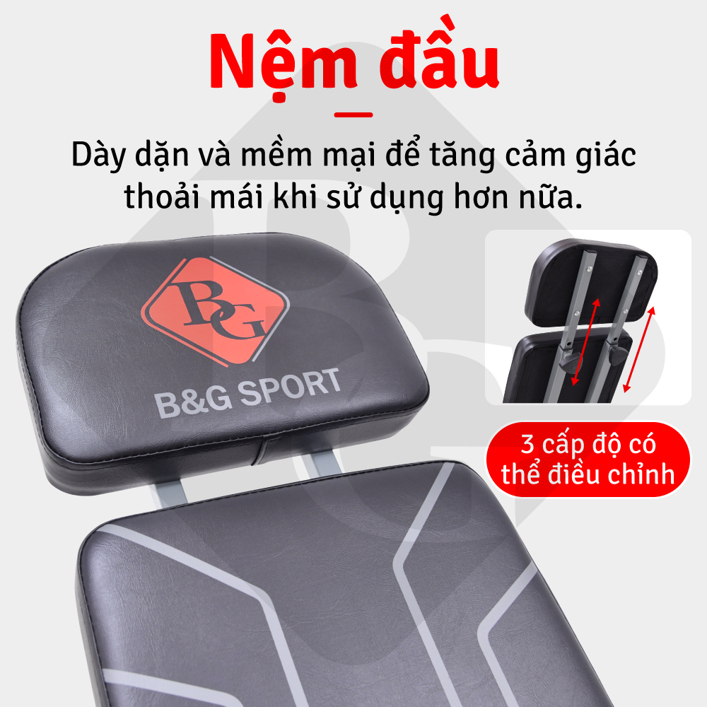 BG-Ghế tập tạ đa năng Ghế gập bụng chống đẩy tập gym đa năng có thể gấp lại Có thể điều chỉnh DUMBBELL BENCH ( hàng nhập khẩu)