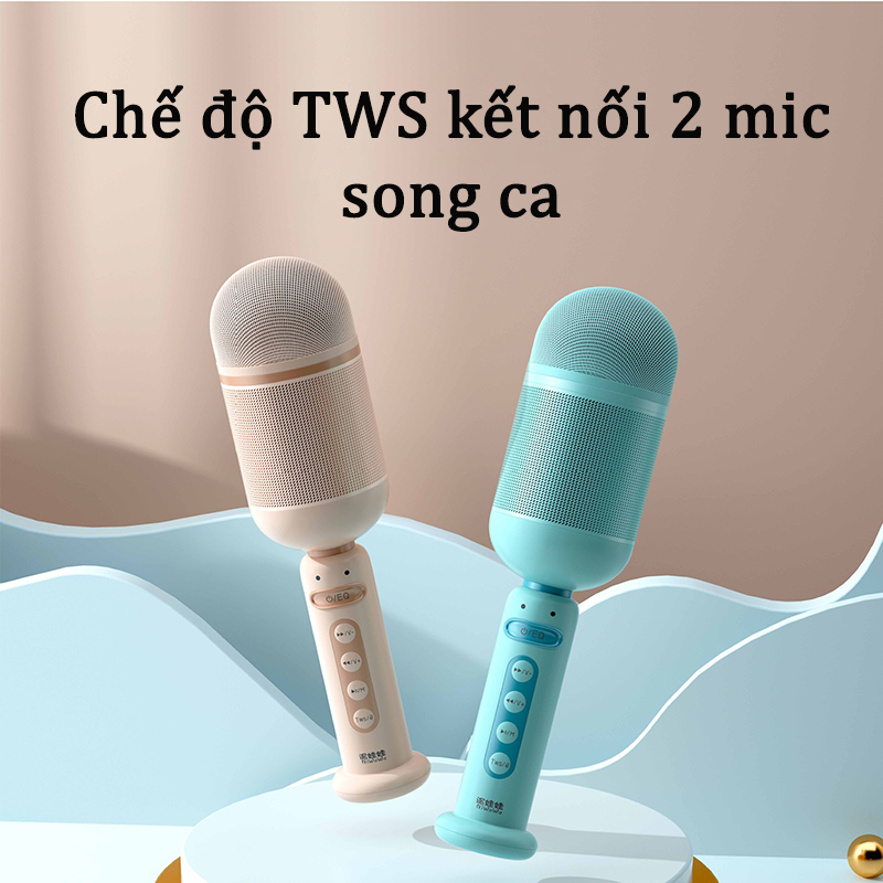 Micro Karaoke Bluetooth Cầm Tay SK-06 Cao Cấp Nâng Giọng Cực Chất Kiêm Loa Bluetooth Mini Kết Nối 2 Mic Song Ca Âm Thanh Siêu Đỉnh Mic Hát Karaoke Không Dây Gia Đình Có Thu Âm Có Thẻ Nhớ USB AUX Mic LiveStream Không Dây Giá Rẻ Bản Nâng Cấp - ML056