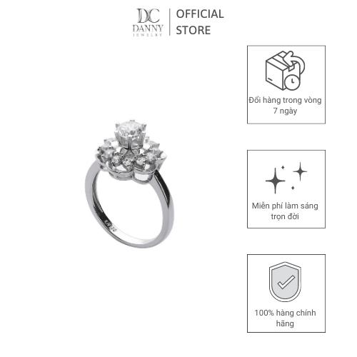 Nhẫn Nữ Danny Jewelry Bạc 925 Xi Bạch Kim Đính Đá CZ KI4GZ019