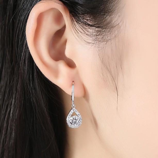 Bộ trang sức 2 món nạm đá zricon BHB69 có video