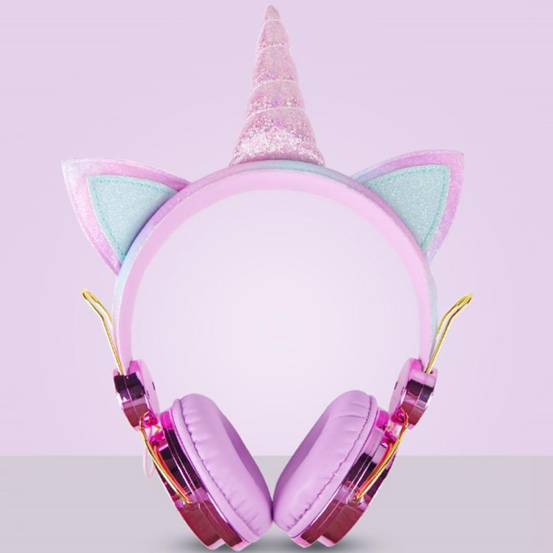 Dễ Thương Có Dây Kid Tai Nghe Có Micro Bé Gái Daugther Nhạc Stereo Tai Nghe Máy Tính Di Động Điện Thoại Game Thủ Kid Tai Nghe Trẻ Em Quà Tặng