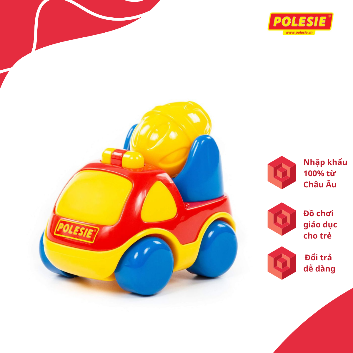 Đồ Chơi Xe Trộn Xi Măng Đồ Chơi Polesie 61621 - Hàng Chính Hãng Nhập Khẩu Châu Âu