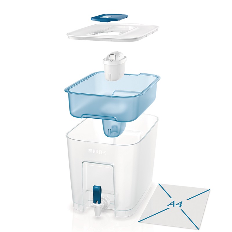 New Bình Lọc Nước BRITA Flow Basic Blue - 8.2L (Kèm Maxtra Plus) - Hàng Chính Hãng