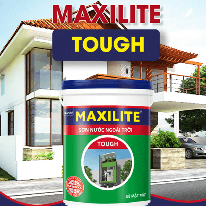 Sơn Ngoại Thất Maxilite Tough 28C Mờ Có Màu Đẹp Và Lâu Phai Nhờ Tính Năng Chống Bong Tróc Độ Phủ Cao Và Chống Rêu Mốc (MÀU TRẮNG)