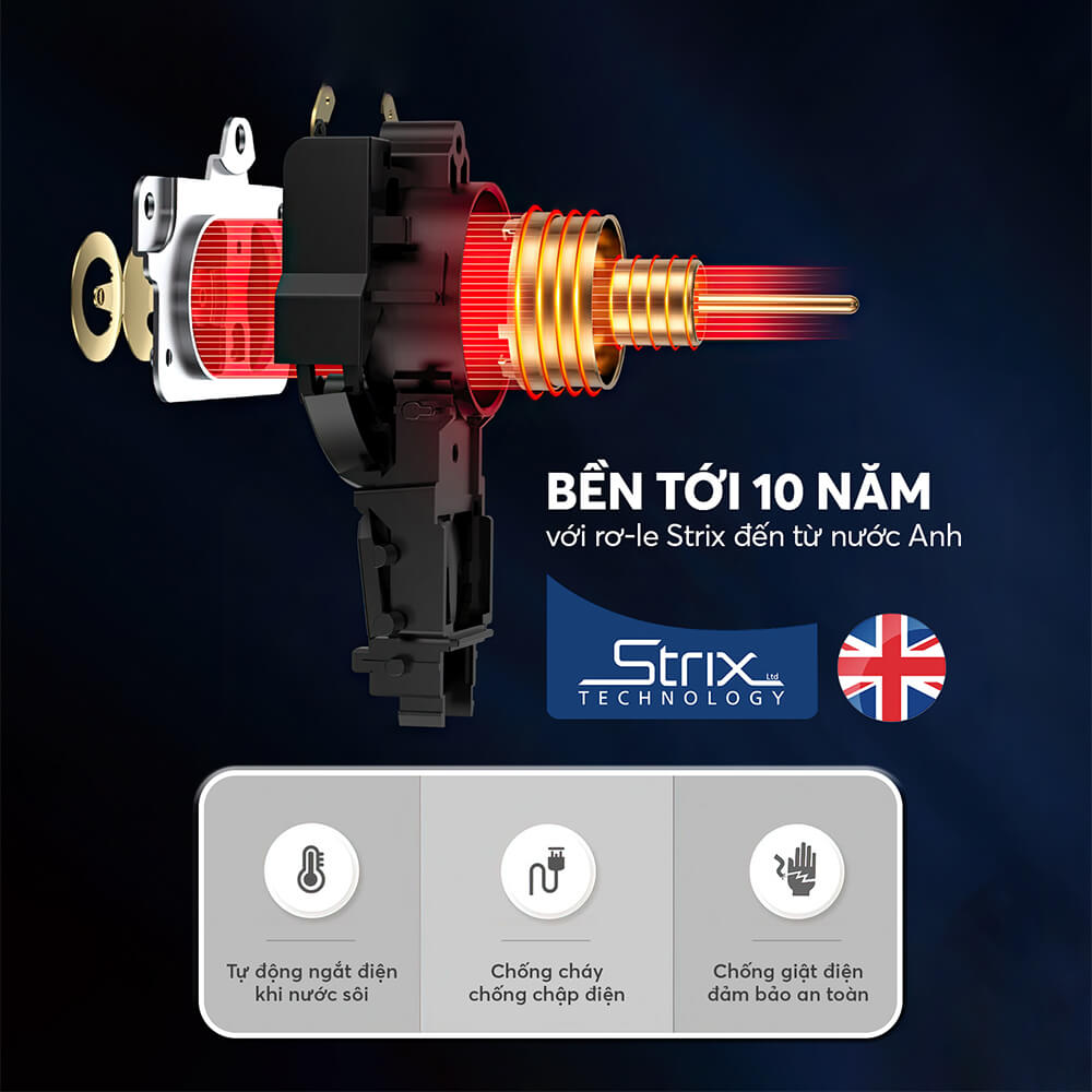 Ấm Đun Nước Siêu Tốc Thuỷ Tinh Elmich KEE-8458 1.7L 2200W, Hàng Chính Hãng, Đèn Led Cảm Biến-JoyMall