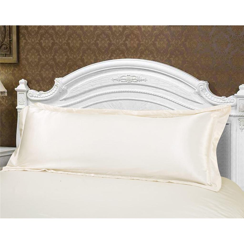 Solid Color Luxury Silk Body Full Long Pillow Pillow Case Cover Pillowcase
