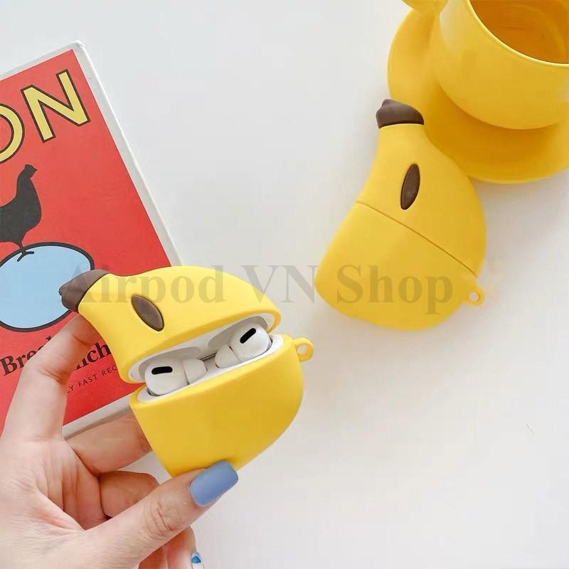 Bao Case Ốp dành cho  airpod pro trái chuối silicon 3D cao cấp