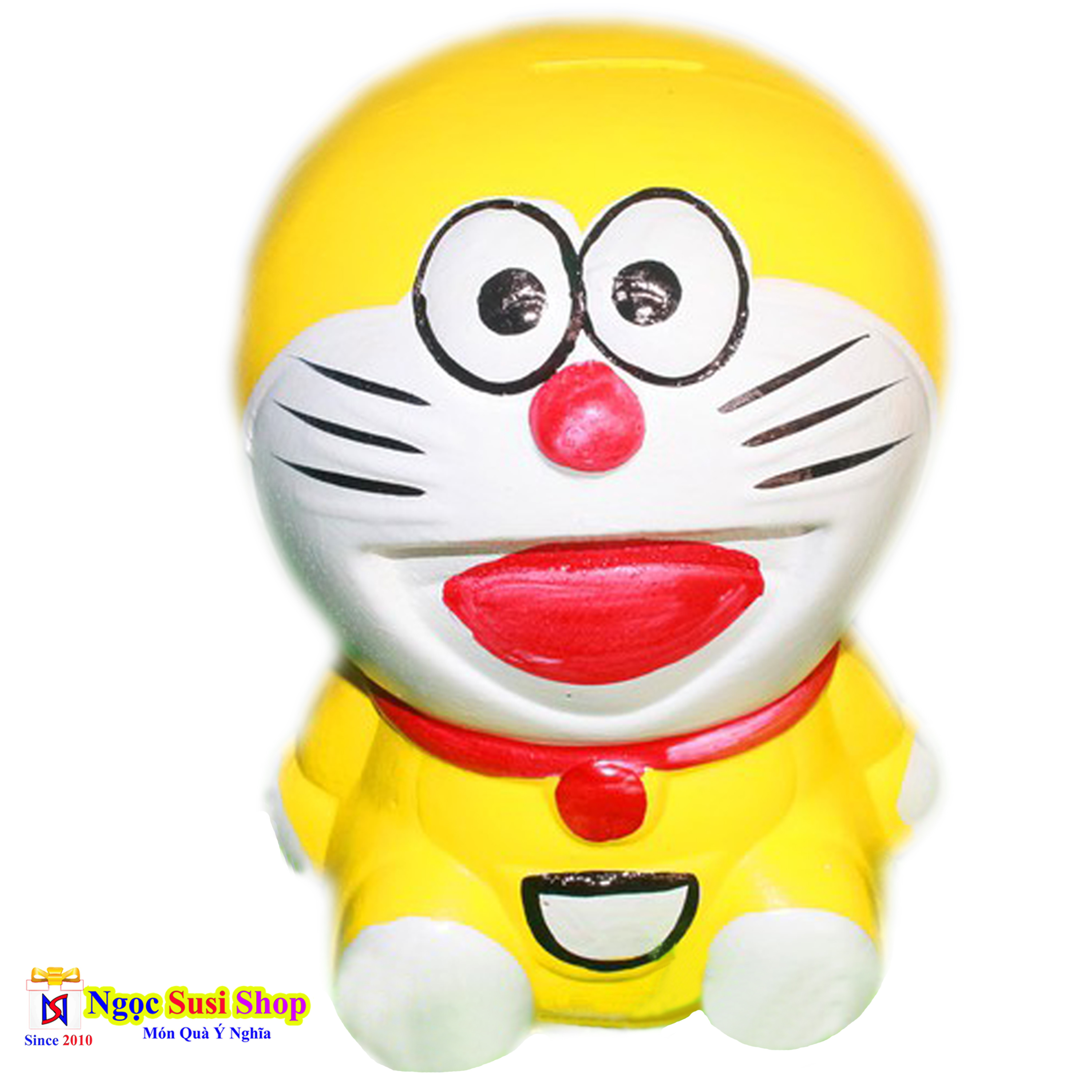 ỐNG HEO ĐẤT TIẾT KIỆM ĐÔRÊMON DORAEMON CHO BÉ - NGẪU NHIÊN MÀU