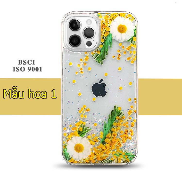 Ốp lưng cho iPhone 13 promax/ 12 promax hình hoa châu âu