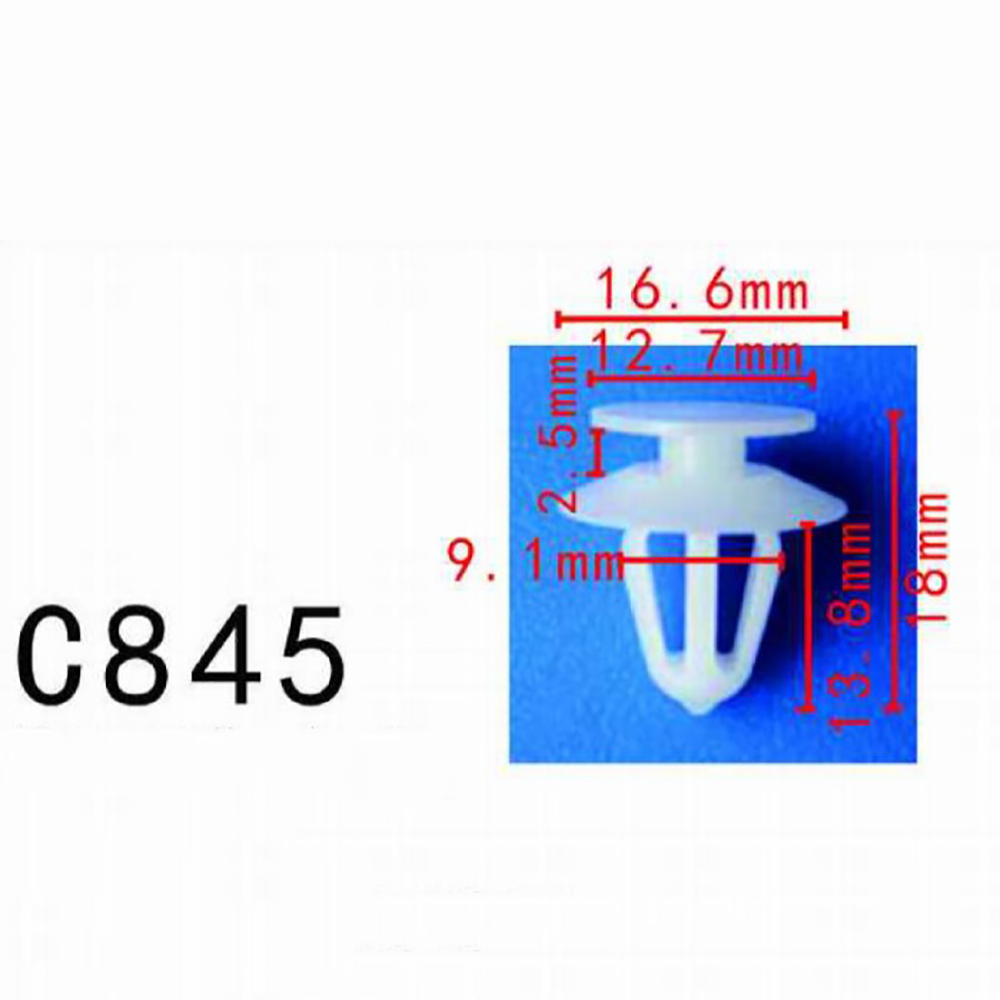 Gói 10 cái đinh tán chốt nhựa dành cho xe ô tô Volvo cao cấp sản xuất đúng theo kích thước chuẩn của nhà sản xuất xe hơi