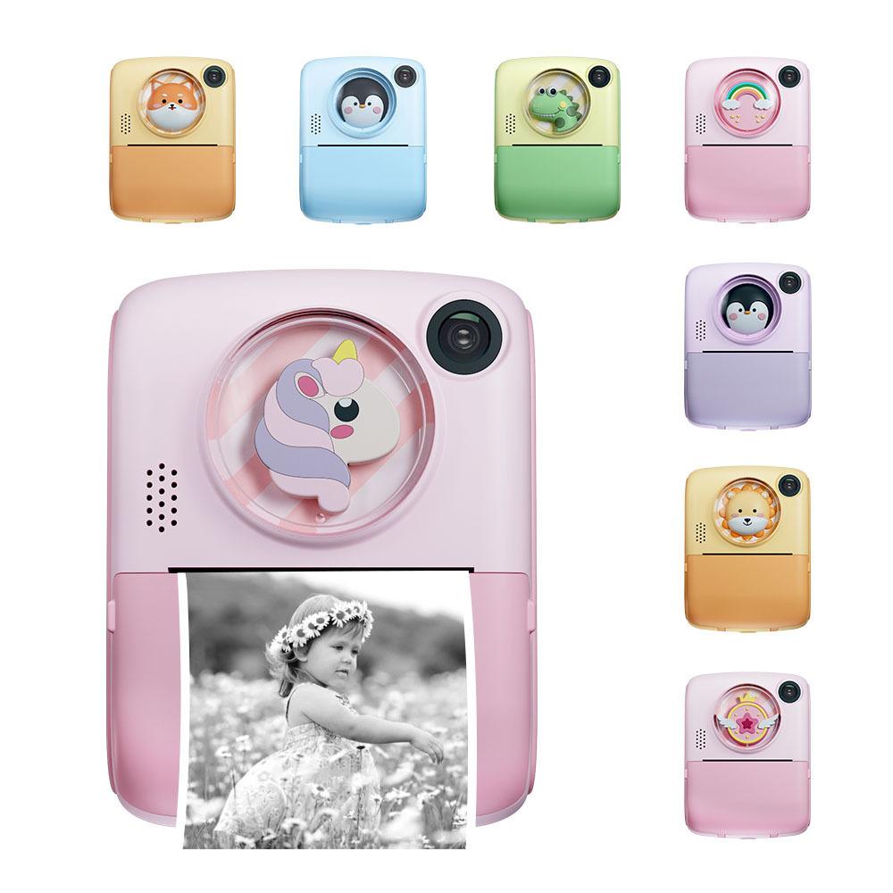 Phong cách mới nhất dành cho trẻ em mới in Polaroid máy ảnh hoạt hình kỹ thuật số độ nét cao hẹn giờ chụp ảnh ống kính kép chơi máy ảnh