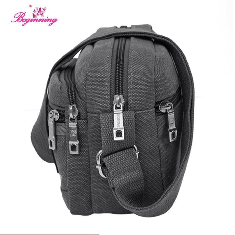 Túi canvas mini đeo chéo nhiều ngăn cho nam 208089