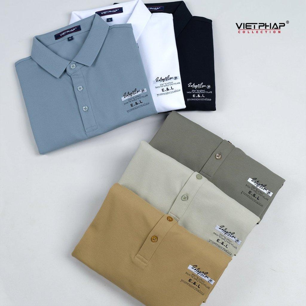 Áo Thun Polo Nam Cao Cấp VIỆT PHÁP / Form Basic- Chất liệu cotton dệt kiêu cá sấu co dãn thấm hút mồ hồi tốt 2A004